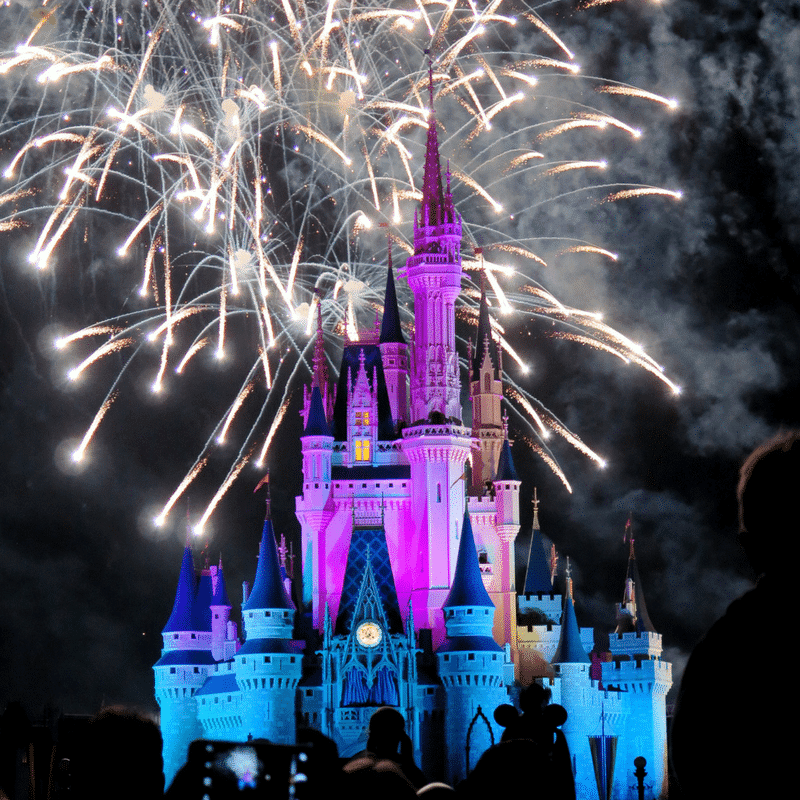 Fireworks over Cinderella's Catle